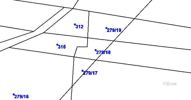 Parcela st. 279/18 v KÚ Čížkov u Blovic, Katastrální mapa