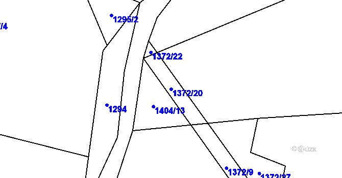 Parcela st. 1372/20 v KÚ Čížkov u Blovic, Katastrální mapa