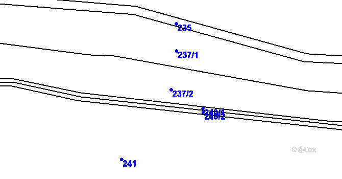 Parcela st. 237/2 v KÚ Zahrádka u Čížkova, Katastrální mapa