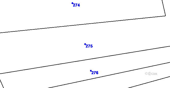 Parcela st. 275 v KÚ Zahrádka u Čížkova, Katastrální mapa