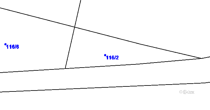 Parcela st. 116/2 v KÚ Bošovice u Čížové, Katastrální mapa
