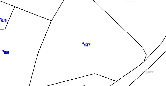 Parcela st. 137 v KÚ Bošovice u Čížové, Katastrální mapa