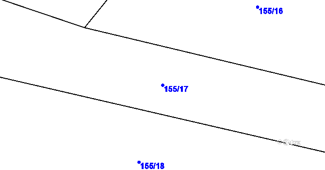 Parcela st. 155/17 v KÚ Bošovice u Čížové, Katastrální mapa