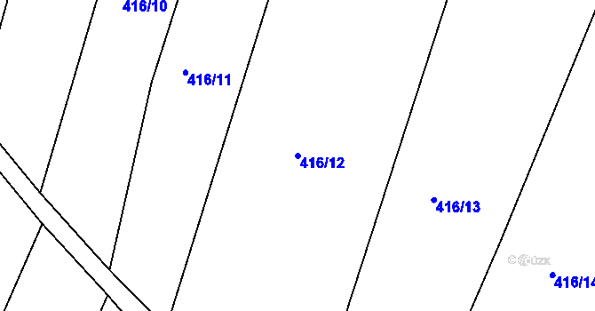 Parcela st. 416/12 v KÚ Bošovice u Čížové, Katastrální mapa