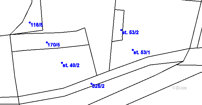 Parcela st. 40/3 v KÚ Bošovice u Čížové, Katastrální mapa