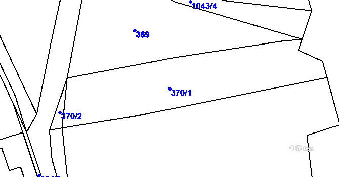 Parcela st. 370/1 v KÚ Krašovice u Čížové, Katastrální mapa