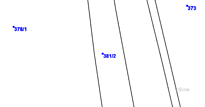 Parcela st. 381/2 v KÚ Krašovice u Čížové, Katastrální mapa