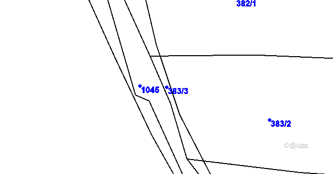 Parcela st. 383/3 v KÚ Krašovice u Čížové, Katastrální mapa