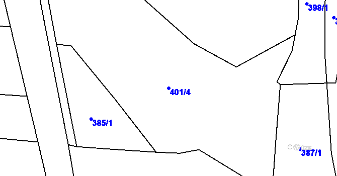 Parcela st. 401/4 v KÚ Krašovice u Čížové, Katastrální mapa
