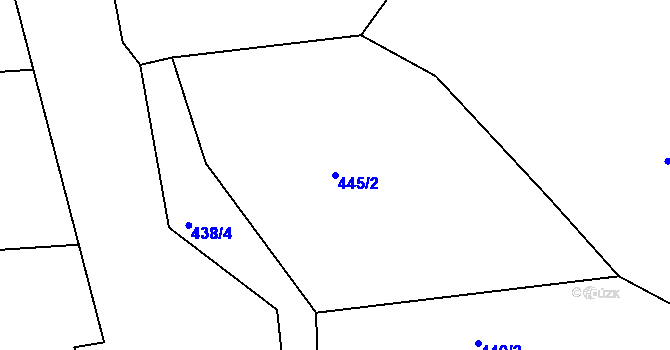 Parcela st. 445/2 v KÚ Krašovice u Čížové, Katastrální mapa