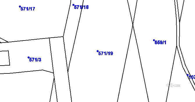 Parcela st. 571/19 v KÚ Krašovice u Čížové, Katastrální mapa