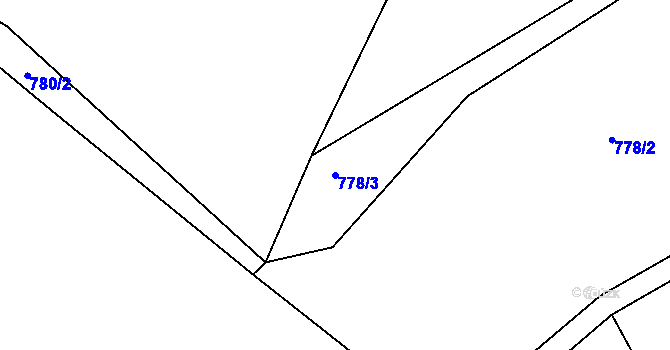 Parcela st. 778/3 v KÚ Krašovice u Čížové, Katastrální mapa