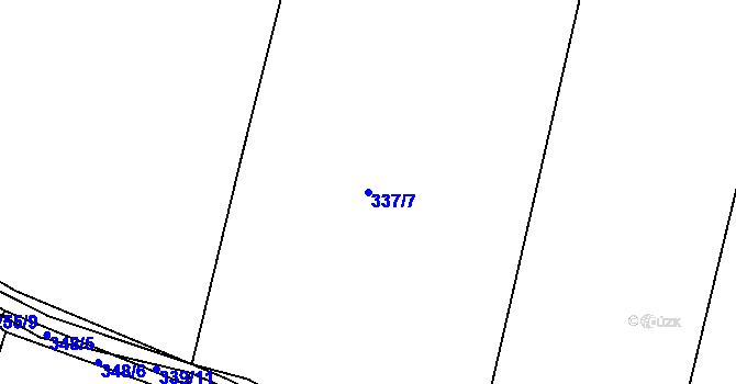 Parcela st. 337/7 v KÚ Čkyně, Katastrální mapa