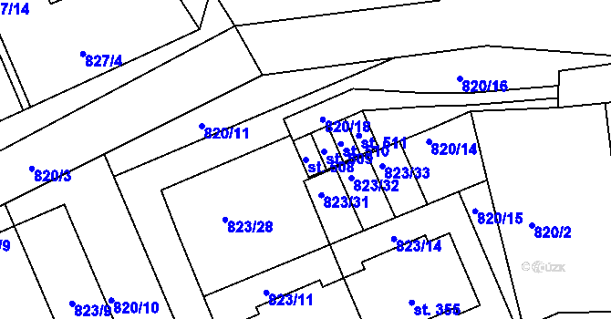 Parcela st. 508 v KÚ Čkyně, Katastrální mapa