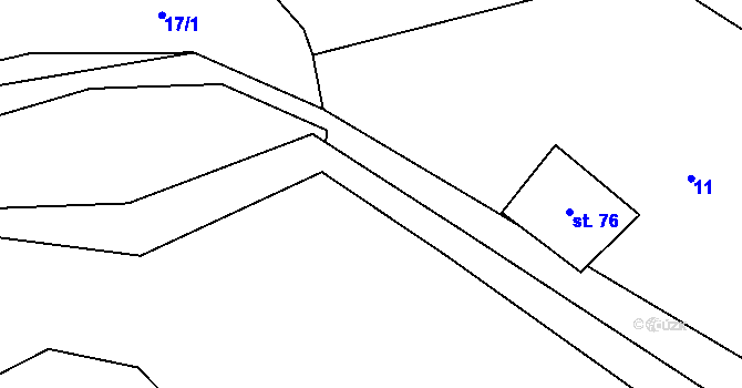 Parcela st. 155/3 v KÚ Horosedly u Čkyně, Katastrální mapa