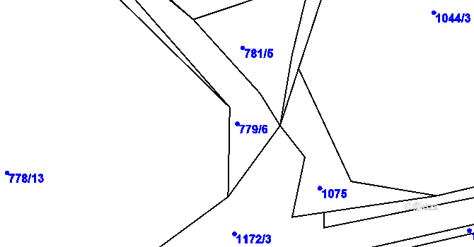Parcela st. 779/6 v KÚ Horosedly u Čkyně, Katastrální mapa