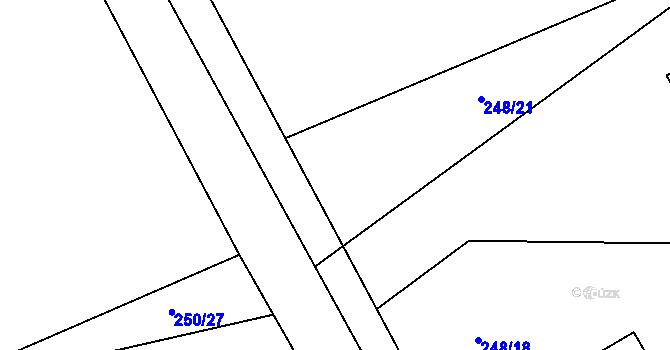 Parcela st. 248/20 v KÚ Lčovice, Katastrální mapa