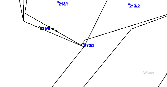 Parcela st. 273/3 v KÚ Onšovice u Čkyně, Katastrální mapa