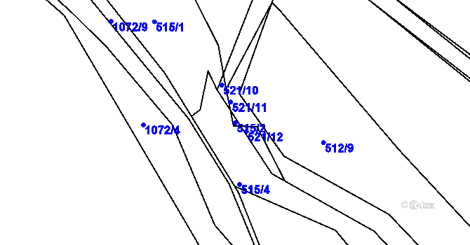Parcela st. 515/2 v KÚ Onšovice u Čkyně, Katastrální mapa