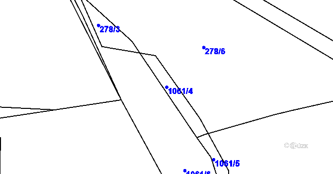 Parcela st. 1061/4 v KÚ Onšovice u Čkyně, Katastrální mapa