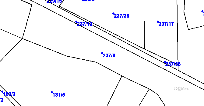 Parcela st. 237/8 v KÚ Předenice u Čkyně, Katastrální mapa