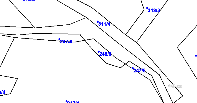 Parcela st. 248/5 v KÚ Předenice u Čkyně, Katastrální mapa