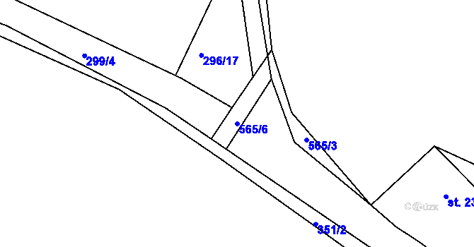 Parcela st. 565/6 v KÚ Předenice u Čkyně, Katastrální mapa