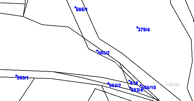 Parcela st. 565/2 v KÚ Předenice u Čkyně, Katastrální mapa