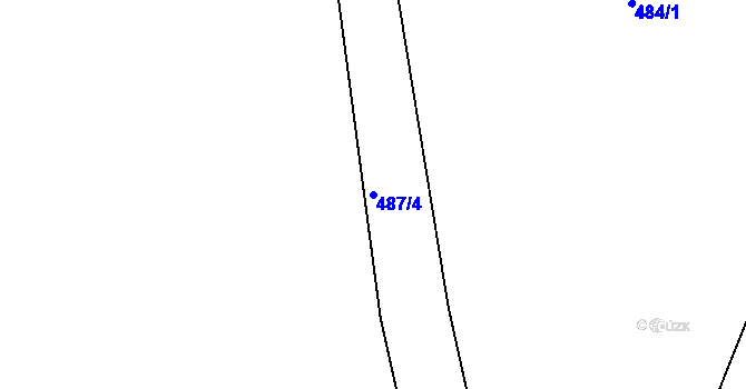Parcela st. 487/4 v KÚ Spůle u Čkyně, Katastrální mapa