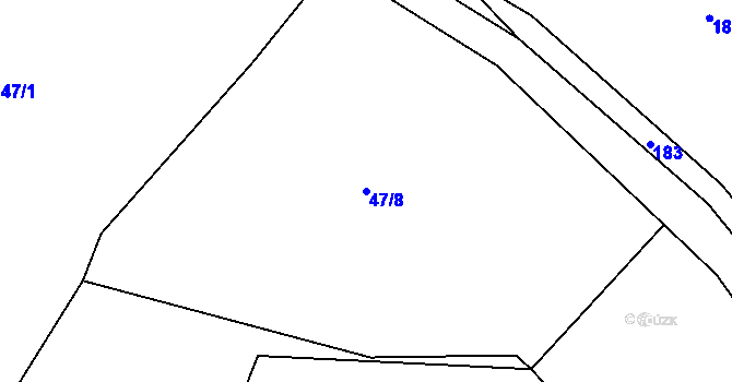 Parcela st. 47/8 v KÚ Spůle u Čkyně, Katastrální mapa