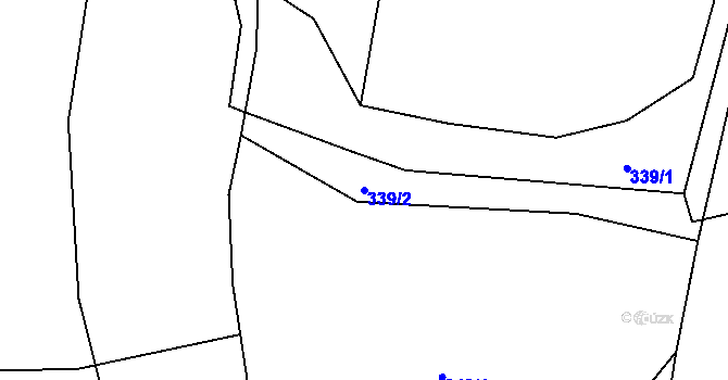 Parcela st. 339/2 v KÚ Spůle u Čkyně, Katastrální mapa