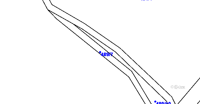 Parcela st. 489/7 v KÚ Spůle u Čkyně, Katastrální mapa