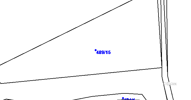 Parcela st. 489/15 v KÚ Spůle u Čkyně, Katastrální mapa