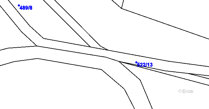 Parcela st. 522/5 v KÚ Spůle u Čkyně, Katastrální mapa