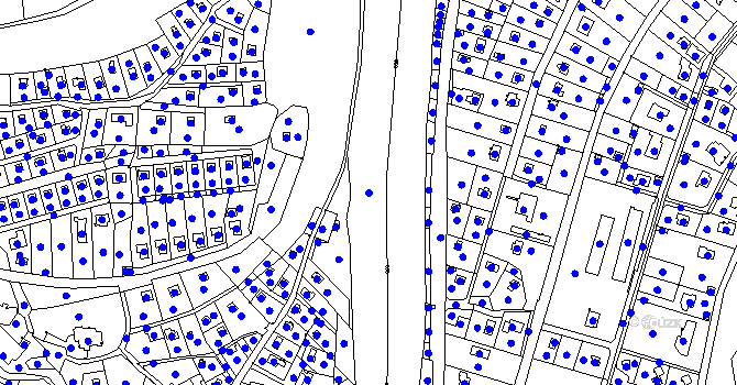 Parcela st. 781/6 v KÚ Čtyřkoly, Katastrální mapa