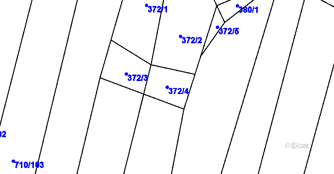 Parcela st. 372/4 v KÚ Čučice, Katastrální mapa