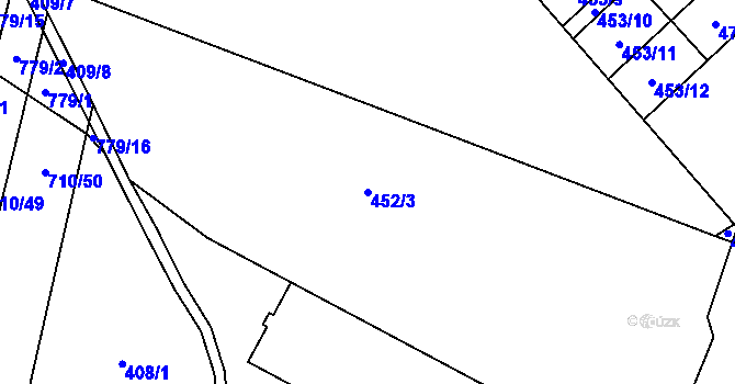 Parcela st. 452/3 v KÚ Čučice, Katastrální mapa