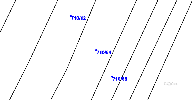 Parcela st. 710/64 v KÚ Čučice, Katastrální mapa