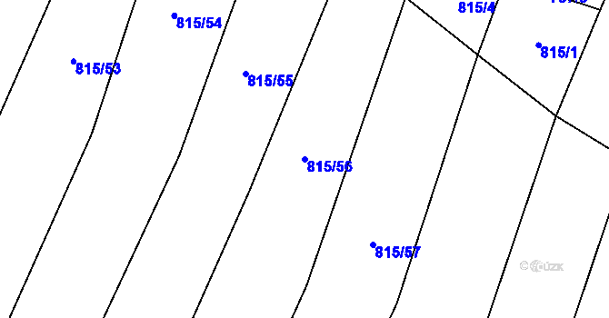 Parcela st. 815/56 v KÚ Čučice, Katastrální mapa