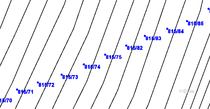Parcela st. 815/75 v KÚ Čučice, Katastrální mapa