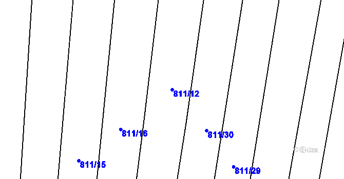 Parcela st. 811/12 v KÚ Čučice, Katastrální mapa