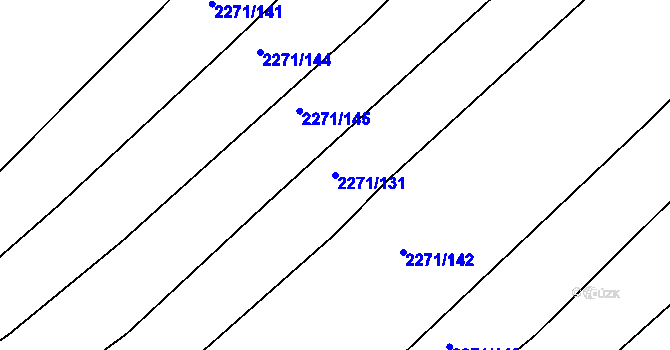 Parcela st. 2271/131 v KÚ Dačice, Katastrální mapa