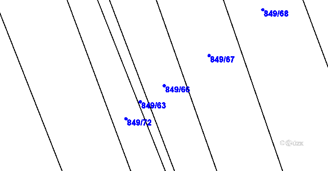 Parcela st. 849/66 v KÚ Dalečín, Katastrální mapa