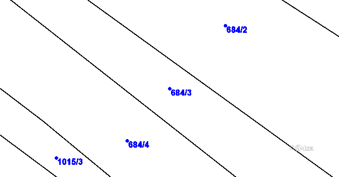 Parcela st. 684/3 v KÚ Dalečín, Katastrální mapa