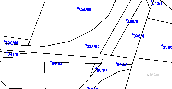 Parcela st. 338/52 v KÚ Dalečín, Katastrální mapa