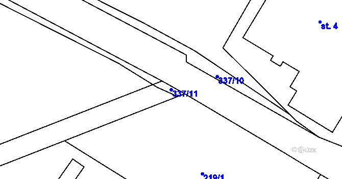 Parcela st. 337/11 v KÚ Stropešín, Katastrální mapa