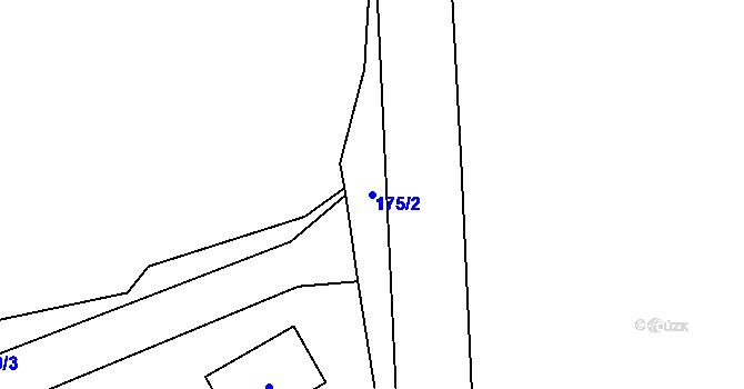 Parcela st. 175/2 v KÚ Všeborovice, Katastrální mapa