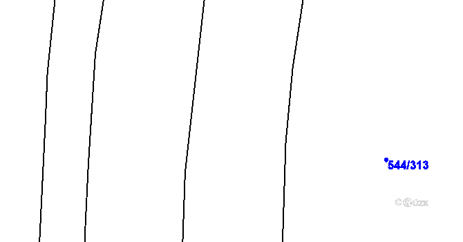 Parcela st. 544/6 v KÚ Dambořice, Katastrální mapa
