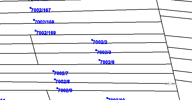 Parcela st. 7002/3 v KÚ Dambořice, Katastrální mapa