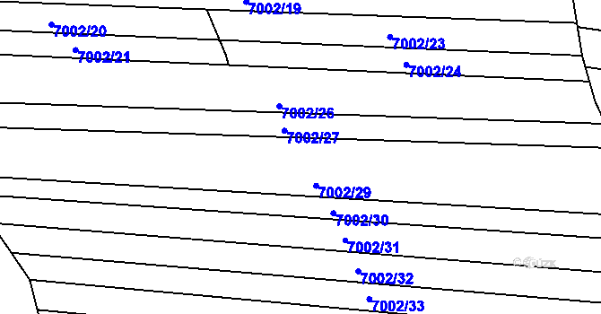 Parcela st. 7002/28 v KÚ Dambořice, Katastrální mapa